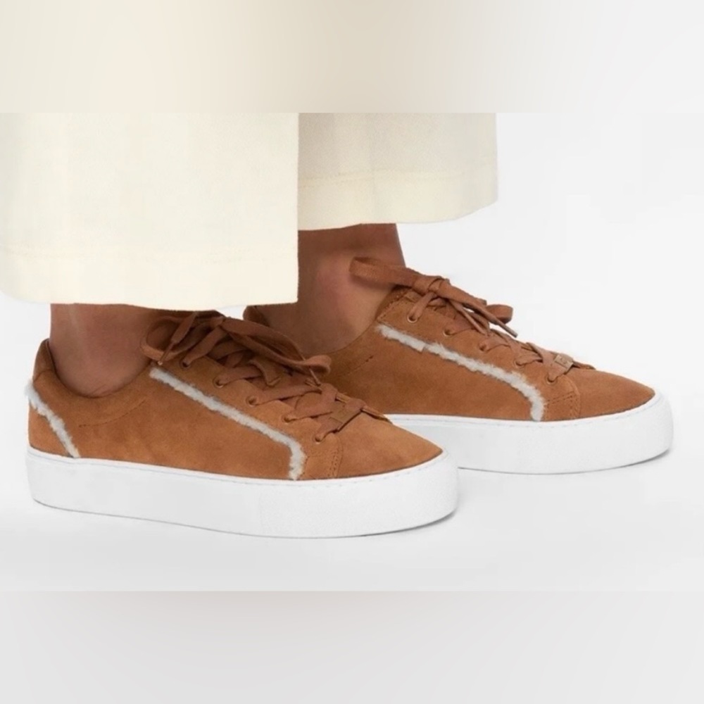 Brand New Ugg Zilo Heritage Suede Sheepskin Sneakers Chestnut 9.5 M - Picture 9 of 9
